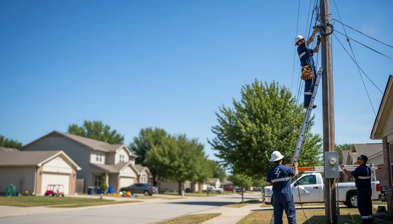 Residential electrician providing installation services in Graham, TX